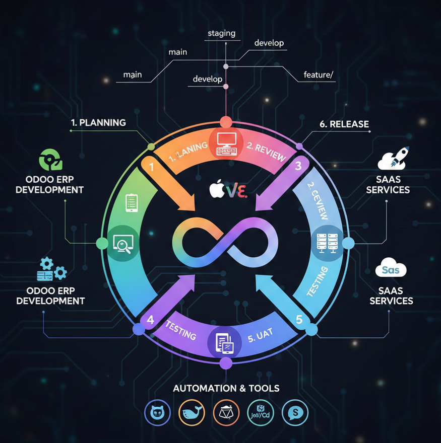 An abstract representation of data flowing through code.